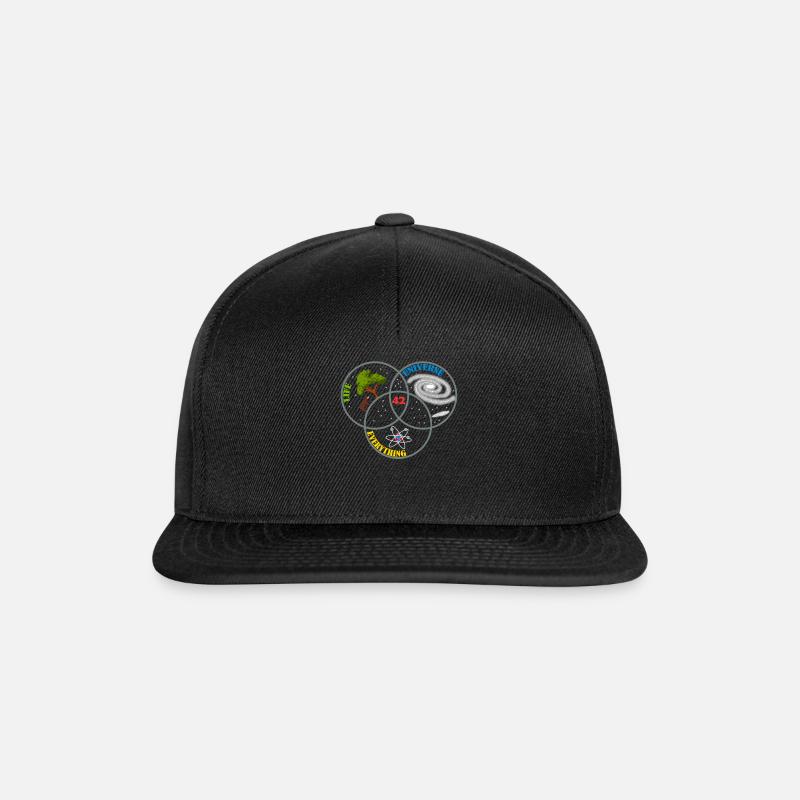42 Die Antwort Auf Alles Universum Leben Geschenk - Snapback Cap - Schwarz/Schwarz