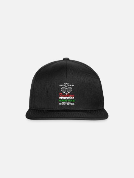 Tennistrainer Tennis Coach Lustiges Geschenk - Snapback Cap - Schwarz/Schwarz
