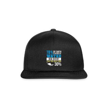 Diver Funny gift idea scuba diving - Snapback Cap - black/black - Front