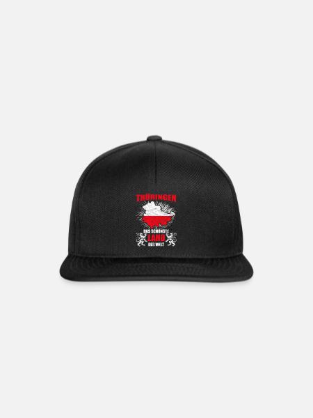 Thüringen Schönstes Land Der Welt Lustiger Spruch - Snapback Cap - Schwarz/Schwarz