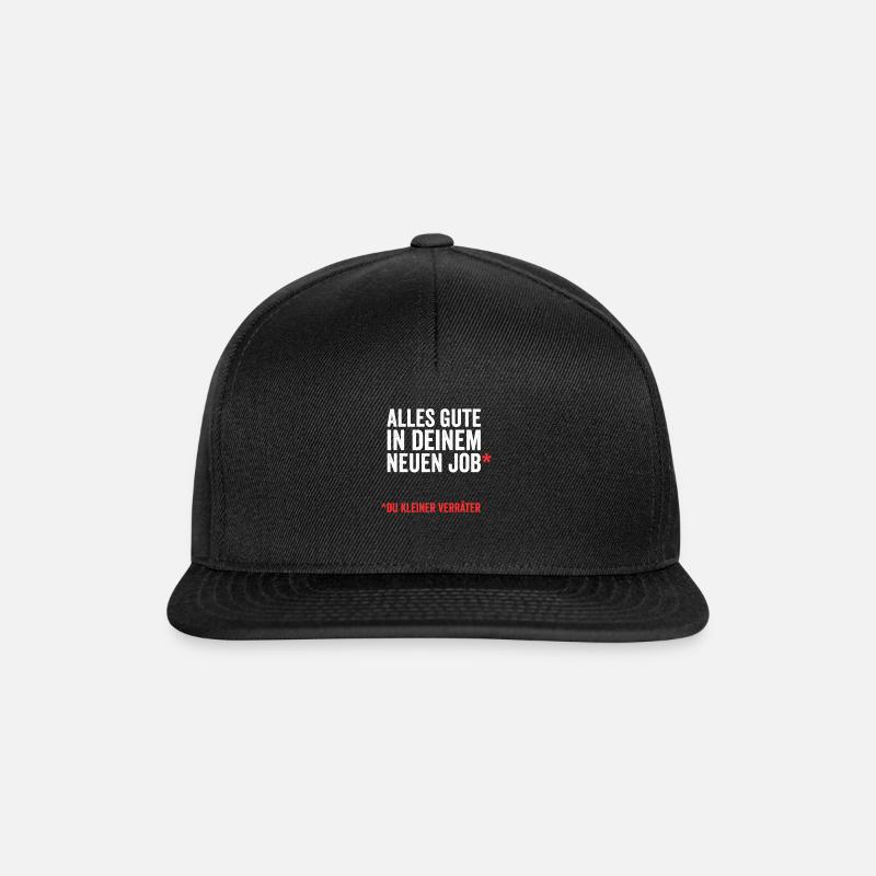 Abschied Kollege Verräter Lustiges Geschenk - Snapback Cap - Schwarz/Schwarz