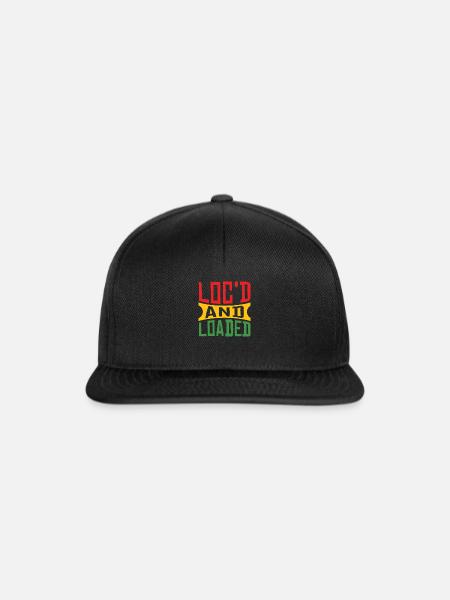 Dreadlocks Rasta Haare Rastafari Geschenk - Snapback Cap - Schwarz/Schwarz