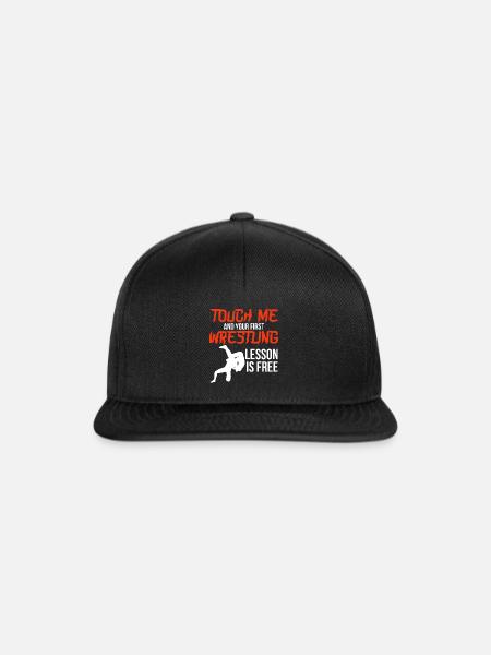 Geschenkidee für Ringer - Snapback Cap - Schwarz/Schwarz