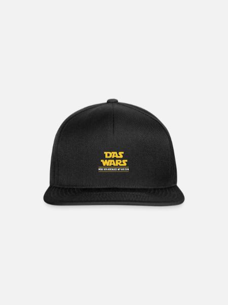 Das Wars - Deutsche Science-Fiction-Sci-Fi-Geschen - Snapback Cap - Schwarz/Schwarz