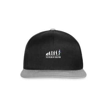 the future of evolution roboter - Snapback Cap - Schwarz/Grau - Vorne