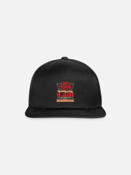 18. Geburtstag Geschenk Jahrgang 2003 18 Jahre - Snapback Cap - Schwarz/Schwarz
