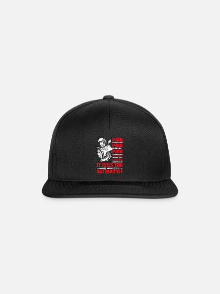 Spartaner Molon Labe - Snapback Cap - Schwarz/Schwarz