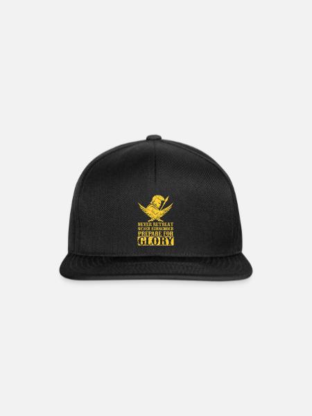 Spartaner Molon Labe - Snapback Cap - Schwarz/Schwarz