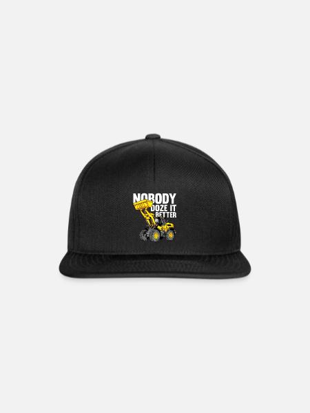 Bulldozer Planierraupe - Snapback Cap - Schwarz/Schwarz
