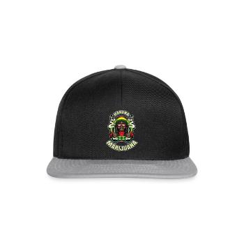 Hakuna Marijuana Drôle De Weed Fumer Pothead THC - Casquette snapback - noir/gris - Devant