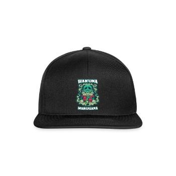 Hakuna Marijuana Drôle De Weed Fumer Pothead THC - Casquette snapback - noir/noir - Devant