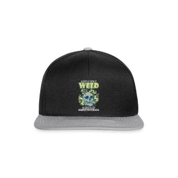 Une journée sans herbe, c’est comme fumer de l’herbe au cannabis - Casquette snapback - noir/gris - Devant