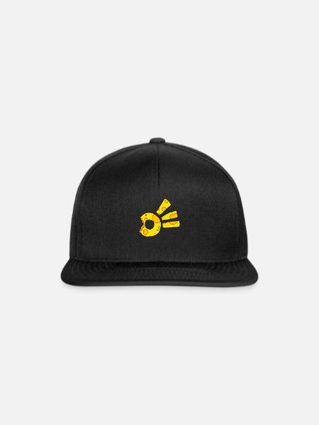 Käse Komet Symbol - Snapback Cap - Schwarz/Schwarz
