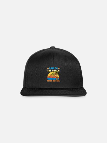 Strandurlaub am Meer Design Strandmotiv - Snapback Cap - Schwarz/Schwarz