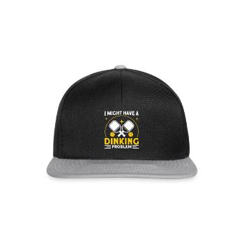 Pickleball Pickleball spielen Pickleball-Liebhaber - Snapback Cap - Schwarz/Grau - Vorne
