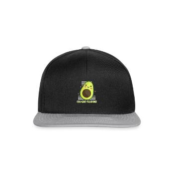 Avocado design for vegetarians and vegans - Snapback Cap - black/grey - Front
