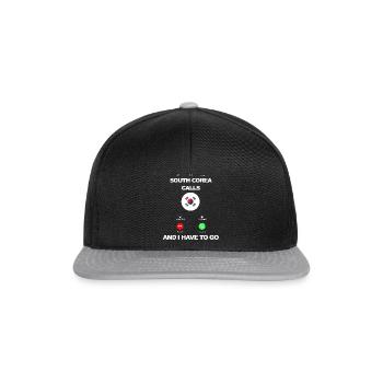 La Corée du Sud appelle et je dois y aller - Casquette snapback - noir/gris - Devant