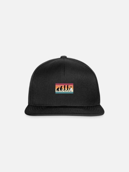 Pinguin Menschen Tier Evolution - Snapback Cap - Schwarz/Schwarz
