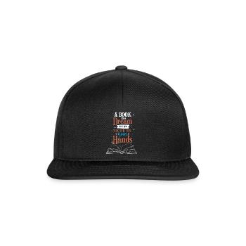 Poetic Books Reader Saying Design - Snapback Cap - black/black - Front