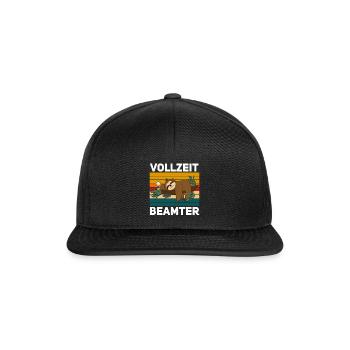 Vollzeit Beamter - Snapback Cap - Schwarz/Schwarz - Vorne