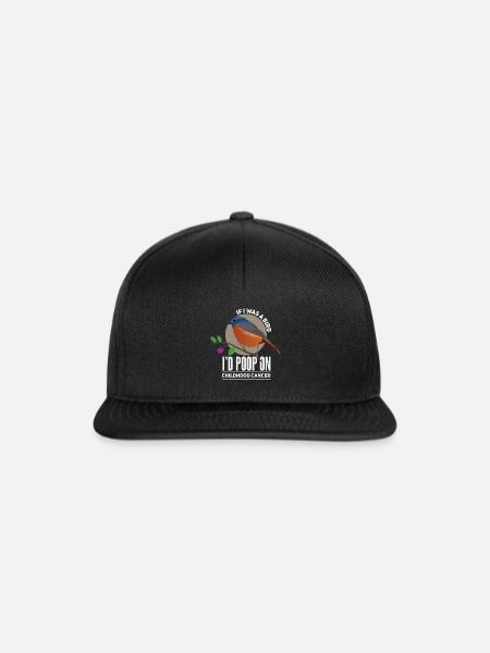 Kinder Krebs Krankheit Statement - Snapback Cap - Schwarz/Schwarz