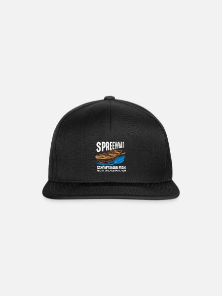 Cooles Spreewald Ostdeutschland Design - Snapback Cap - Schwarz/Schwarz