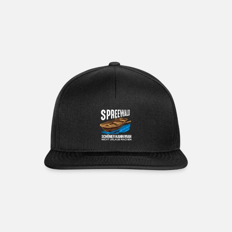 Cooles Spreewald Ostdeutschland Design - Snapback Cap - Schwarz/Schwarz