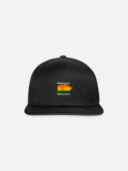 Lustiger Mahatma Ghandi Spruch - Snapback Cap - Schwarz/Schwarz