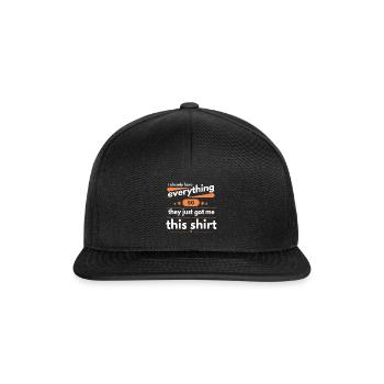 Motif de Noël amusant pour Noël - Casquette snapback - noir/noir - Devant
