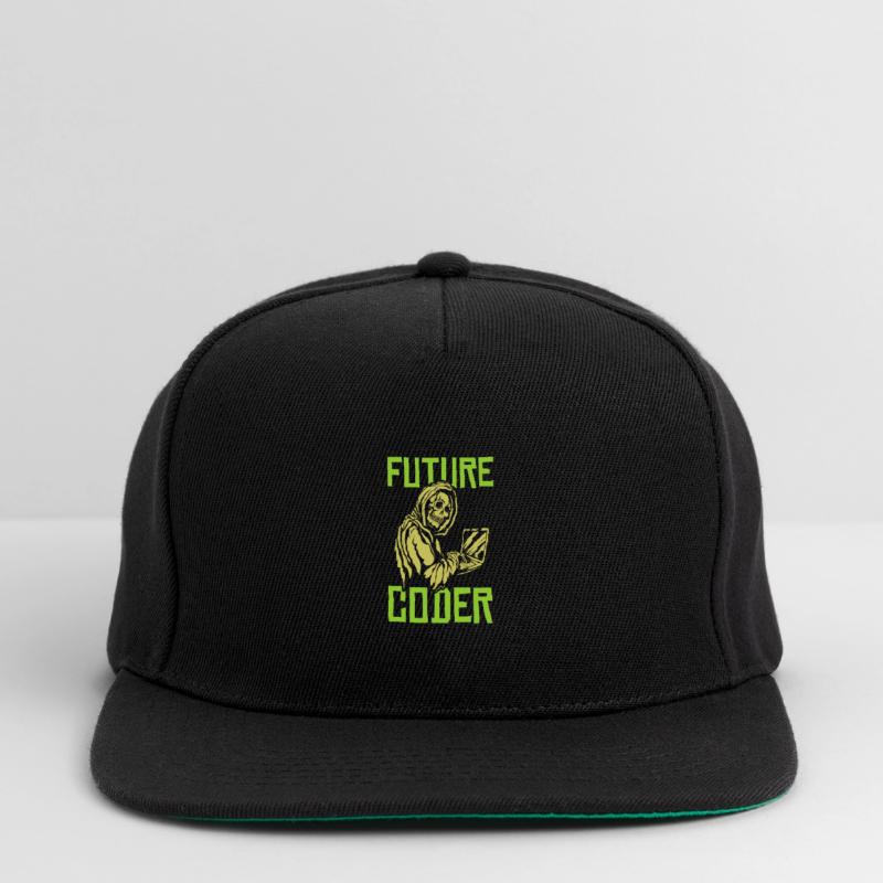 Developer Coder Programmer Skull Snapback Cap