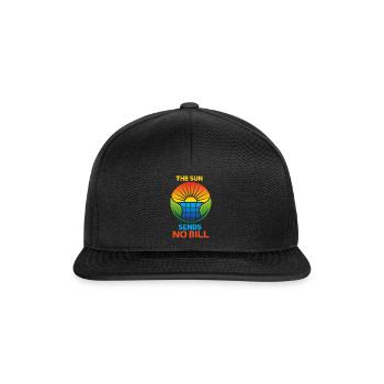 Cool Solar Energy Solar Power Motif - Snapback Cap - black/black - Front