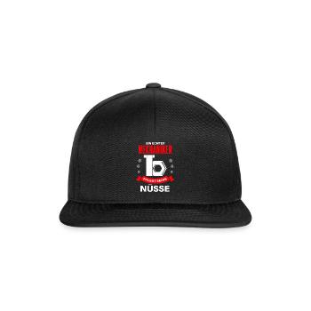 Nüsse raus der Spaß beginnt Handwerker - Snapback Cap - Schwarz/Schwarz - Vorne