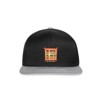 Lustiger Holzfäller Waldarbeiter Spruch - Snapback Cap - Schwarz/Grau - Vorne