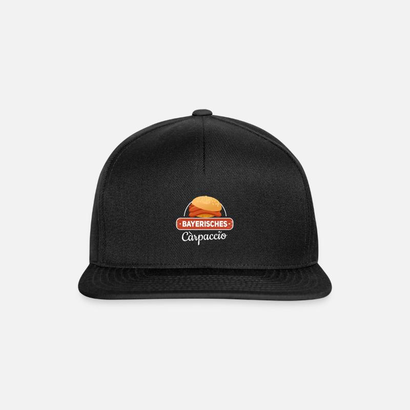 3 im Weckla Bratwurst Carpaccio - Snapback Cap - Schwarz/Schwarz