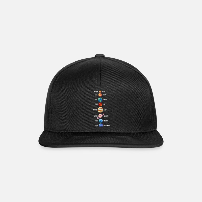 Planète du système solaire Phrase - Casquette snapback - noir/noir