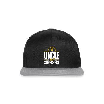 Survivant du ruban jaune d’un cancer infantile - Casquette snapback - noir/gris - Devant