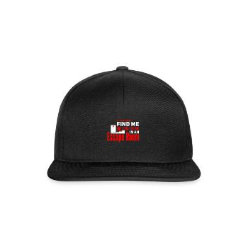 Cool Escape Room Saying Design - Snapback Cap - black/black - Front