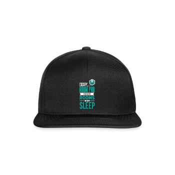 Cool Escape Room Saying Design - Snapback Cap - black/black - Front