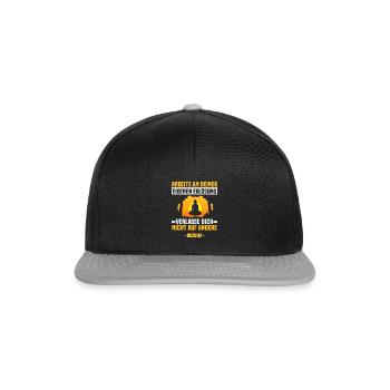 Méditation bouddhiste Bouddhisme Zen Bouddha Bouddhisme et Yoga - Casquette snapback - noir/gris - Devant