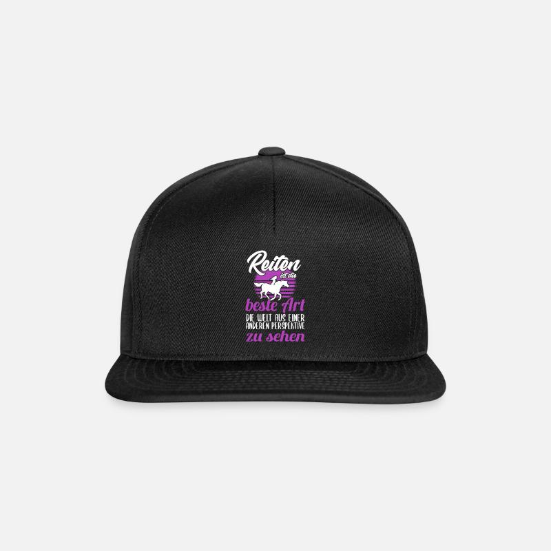 Süßes Pferde Pferdespruch Motiv - Snapback Cap - Schwarz/Schwarz