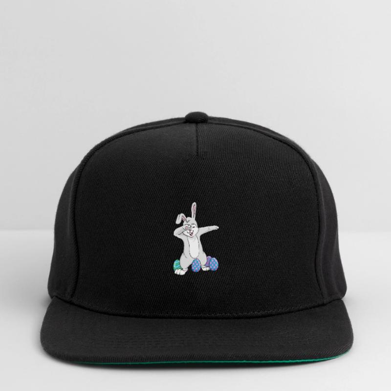 Dabbing Easter Rabbit Dad Dance Easter Eggs Snapback Cap