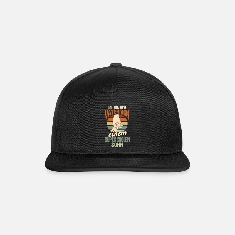 Stolzer Papa von einem genialen Sohn - Snapback Cap - Schwarz/Schwarz