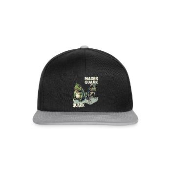 caillé têtard grenouille caillé régime alimentaire faible en gras jeu de mots quark - Casquette snapback - noir/gris - Devant