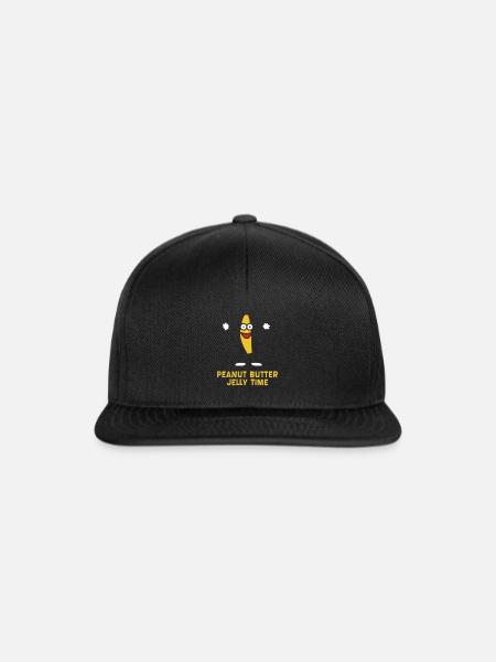 Erdnussbutter-Gelee-Zeit - Snapback Cap - Schwarz/Schwarz