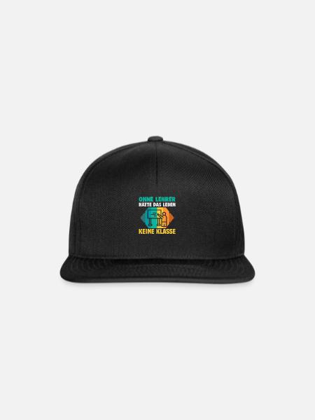 Bester Lehrer Rente Geschenkidee Schüler - Snapback Cap - Schwarz/Schwarz