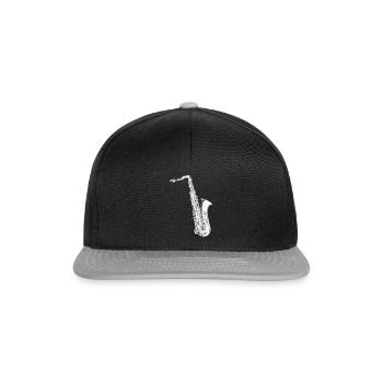 Saxophone marching band - Snapback Cap - black/grey - Front