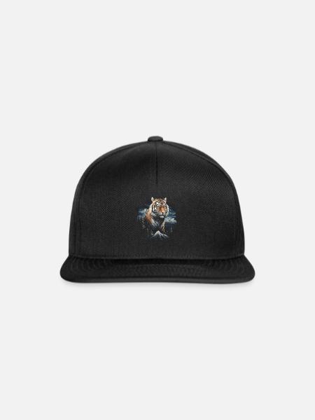 Tiger Natur Tiere - Snapback Cap - Schwarz/Schwarz