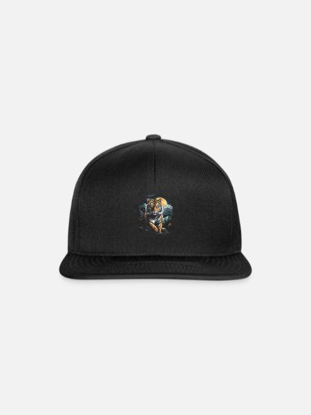 Tiger Natur Tiere - Snapback Cap - Schwarz/Schwarz