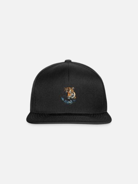 Tiger Natur Tiere - Snapback Cap - Schwarz/Schwarz