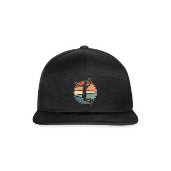 Basketball Basketballer - Snapback Cap - Schwarz/Schwarz - Vorne